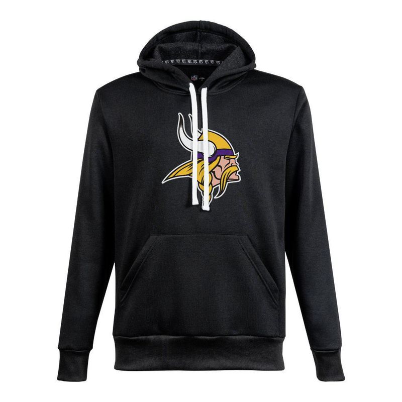 Sudadera Hoodie NFL Minnesota Vikings Manga Larga Negro Hombre