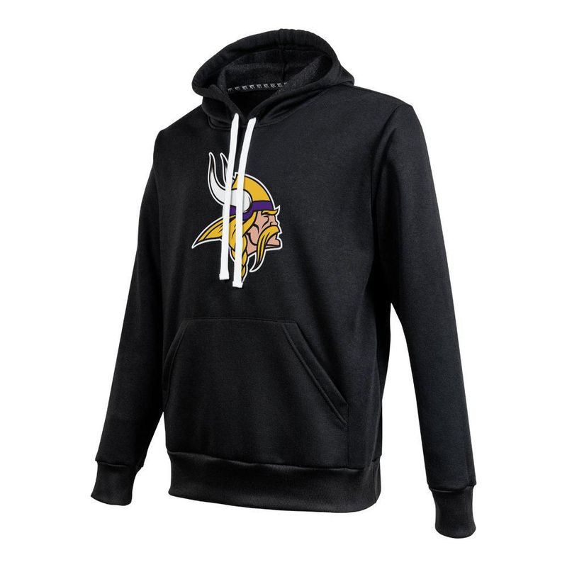 Sudadera Hoodie NFL Minnesota Vikings Manga Larga Negro Hombre