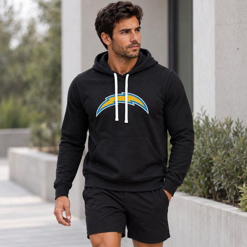 Sudadera Hoodie NFL Los Angeles Chargers Manga Larga Negro Hombre