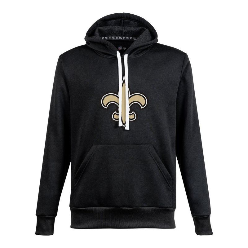 Sudadera Hoodie NFL New Orleans Saints Manga Larga Negro Hombre