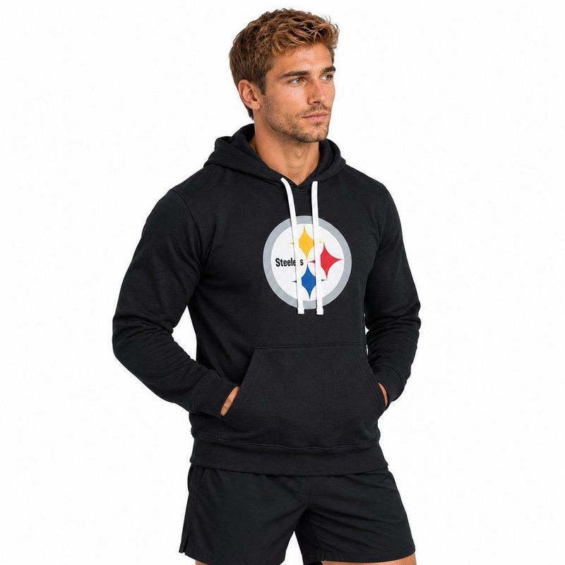 Sudadera Hoodie NFL Pittsburgh Steelers Manga Larga Negro Hombre