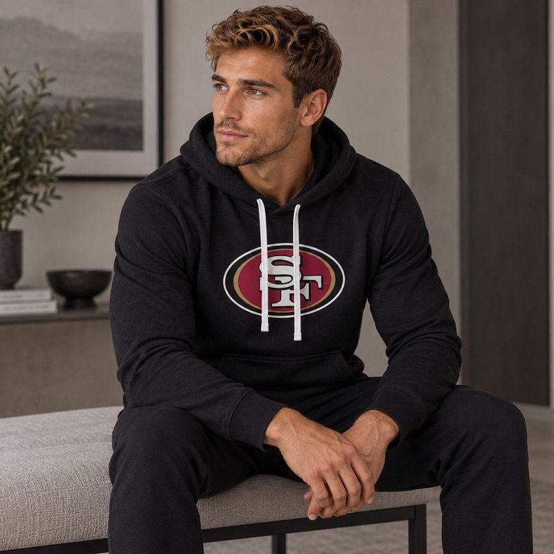 Sudadera Hoodie NFL San Francisco 49ers Manga Larga Negro Hombre