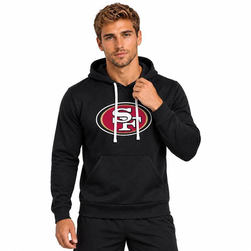 Sudadera Hoodie NFL San Francisco 49ers Manga Larga Negro Hombre