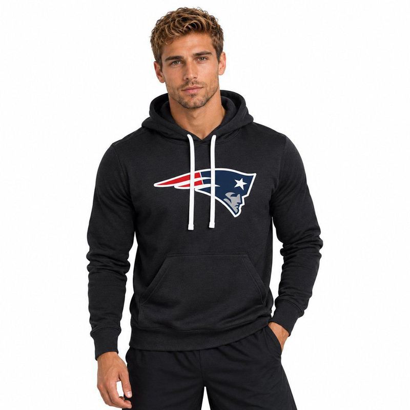 Sudadera Hoodie NFL New England Patriots Manga Larga Negro Hombre