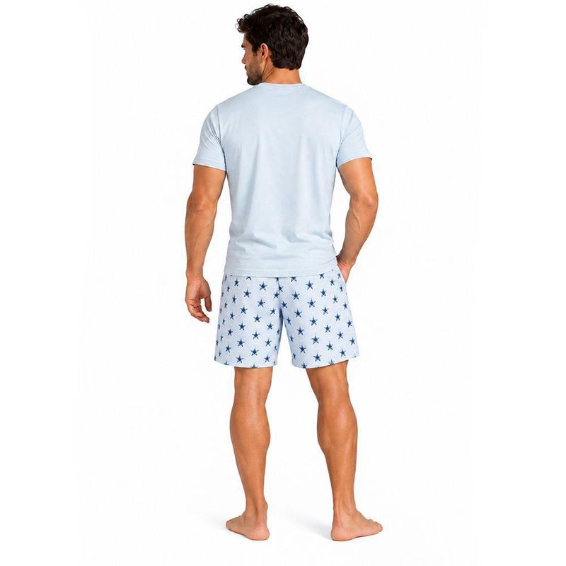 Conjunto Pijama NFL Dallas Cowboys Playera y Short Gris Hombre