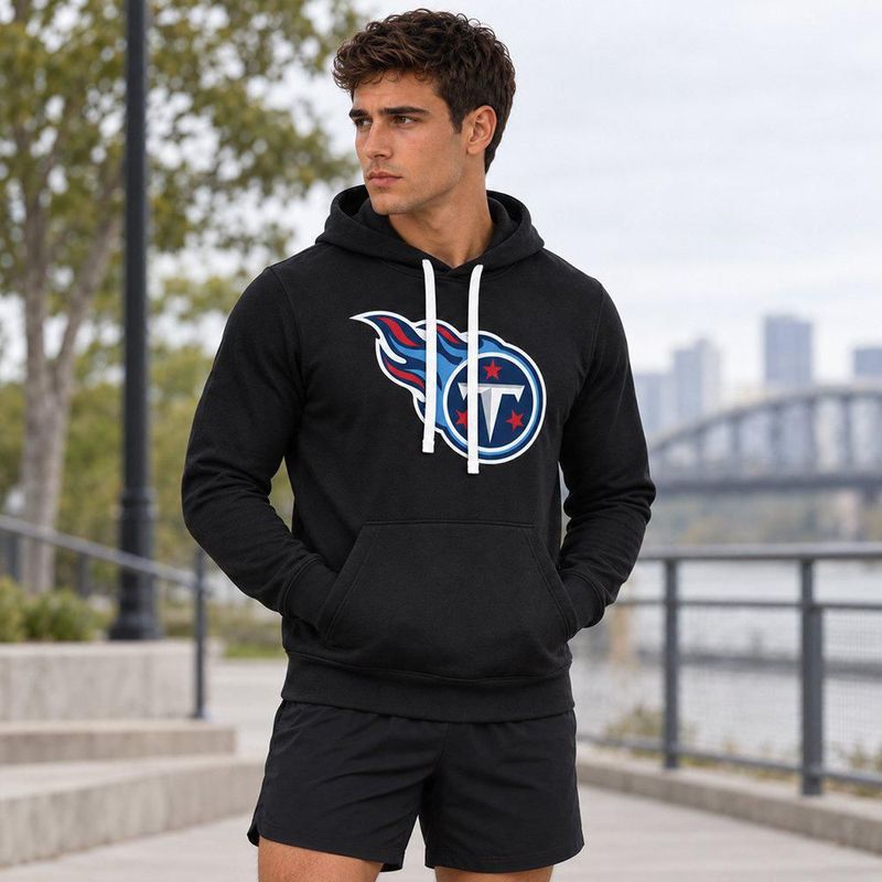 Sudadera Hoodie NFL Tennessee Titans Manga Larga Negro Hombre
