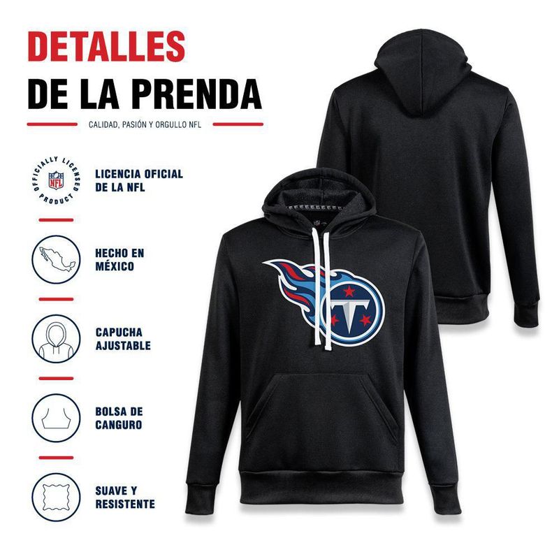 Sudadera Hoodie NFL Tennessee Titans Manga Larga Negro Hombre
