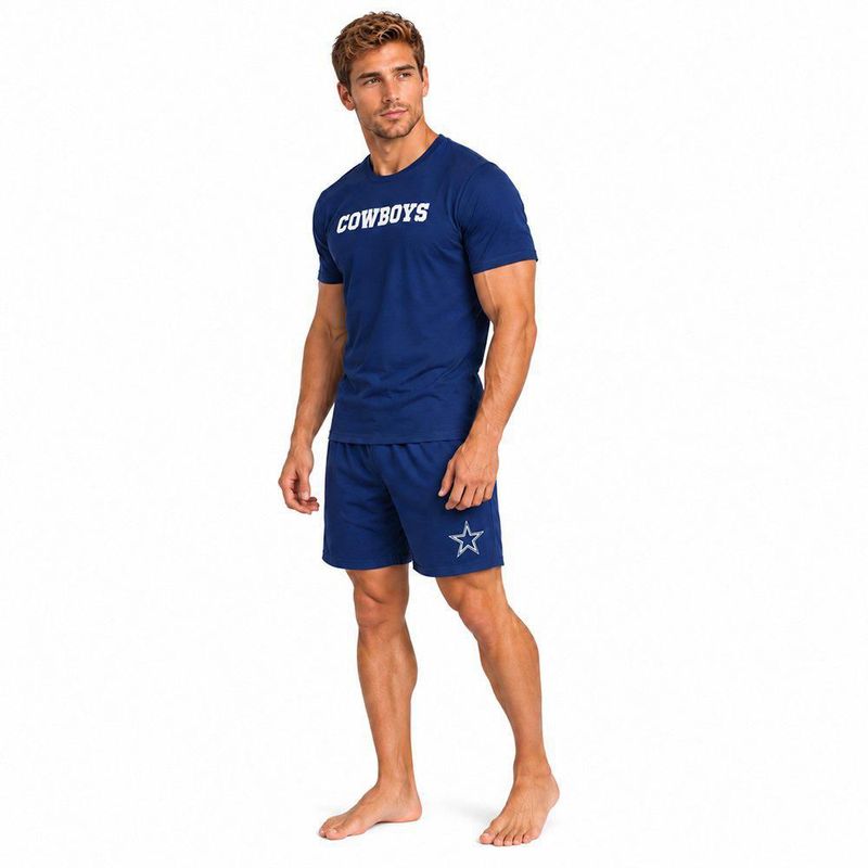 Conjunto Pijama NFL Dallas Cowboys Playera y Short Azul Marino Hombre