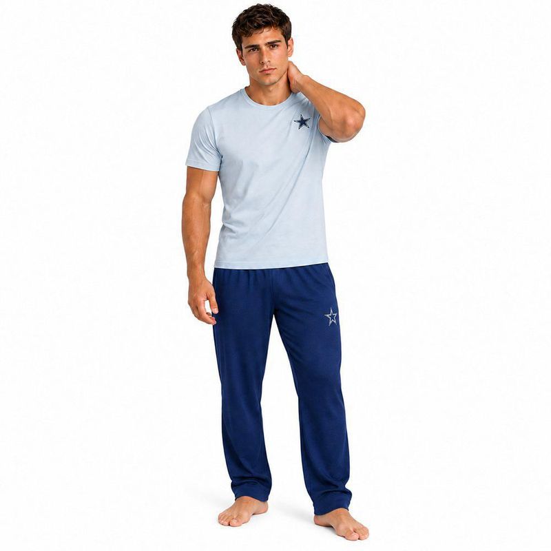 Conjunto Pijama NFL Dallas Cowboys Playera y Pantalón Gris Hombre