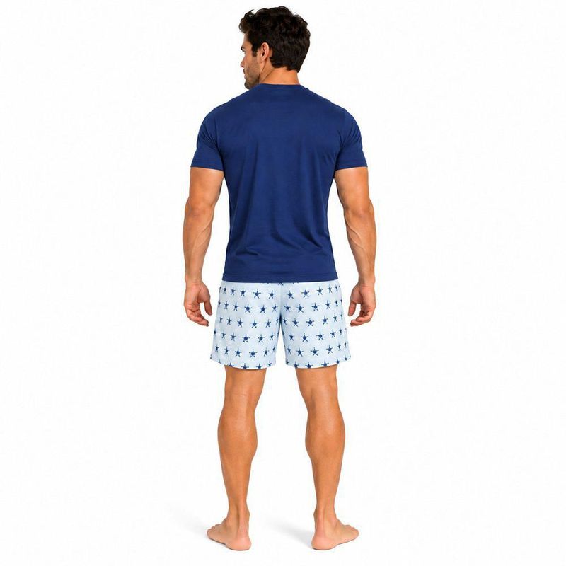 Conjunto Pijama NFL Dallas Cowboys Playera y Short Azul Marino Hombre