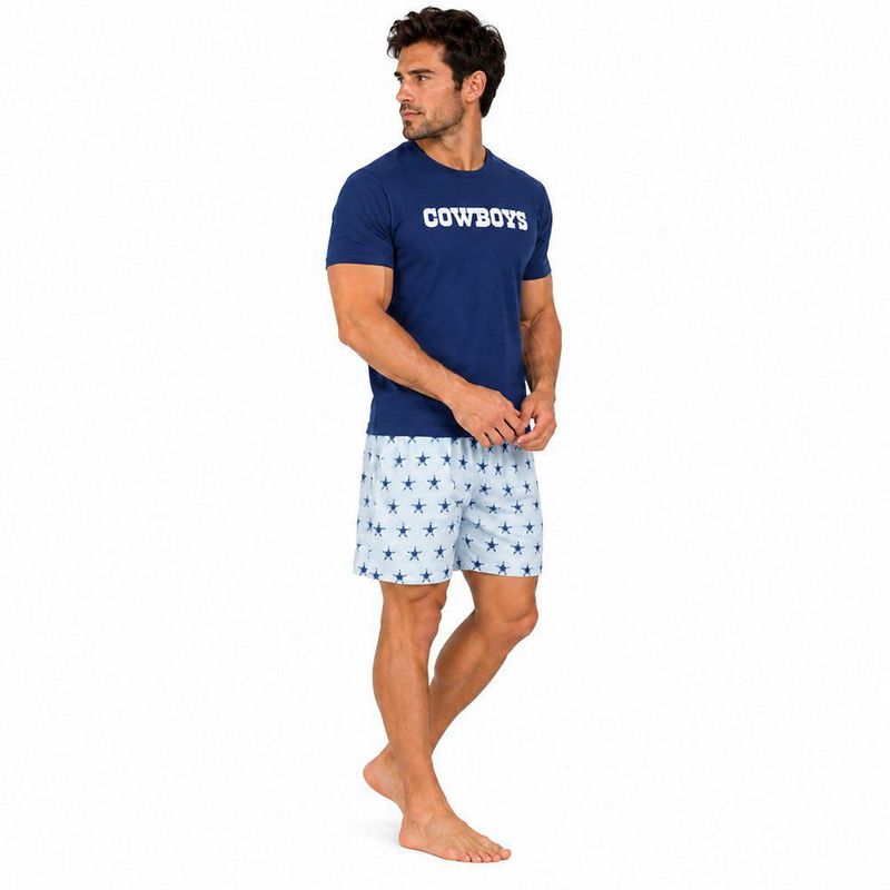 Conjunto Pijama NFL Dallas Cowboys Playera y Short Azul Marino Hombre