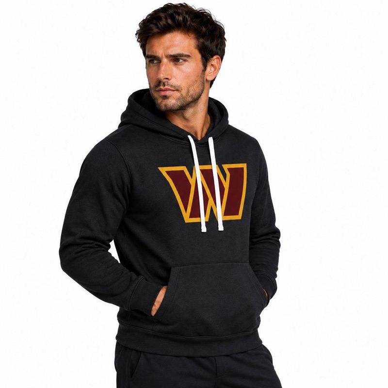 Sudadera Hoodie NFL Washington Commanders Manga Larga Negro Hombre
