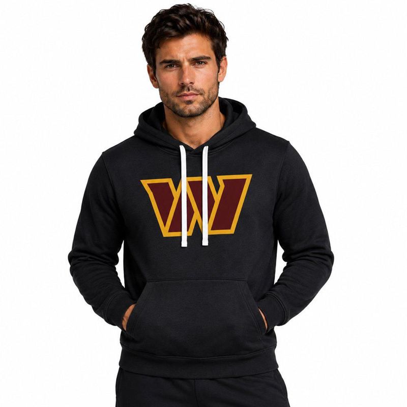 Sudadera Hoodie NFL Washington Commanders Manga Larga Negro Hombre