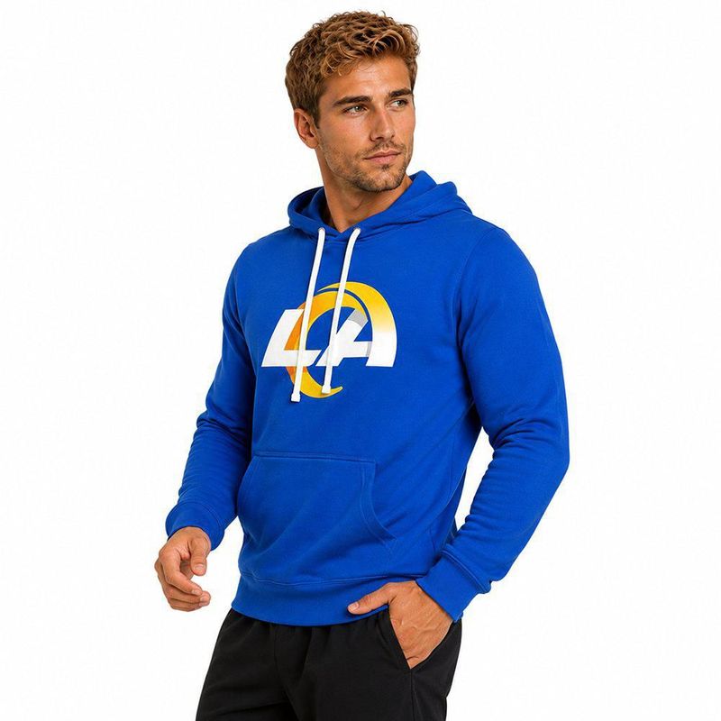 Sudadera Hoodie NFL Los Angeles Rams Manga Larga Azul Rey Hombre