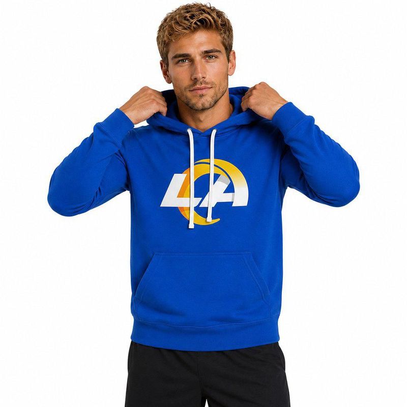 Sudadera Hoodie NFL Los Angeles Rams Manga Larga Azul Rey Hombre