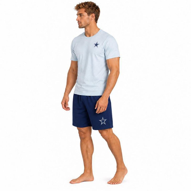 Conjunto Pijama NFL Dallas Cowboys Playera y Short Gris Hombre