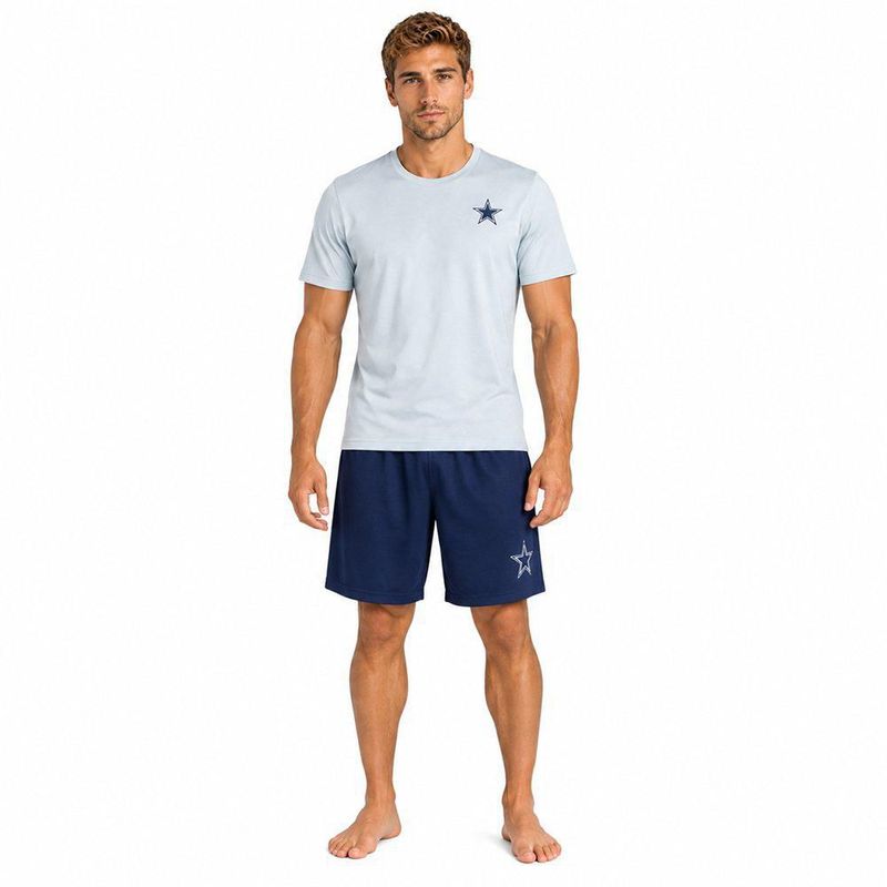 Conjunto Pijama NFL Dallas Cowboys Playera y Short Gris Hombre