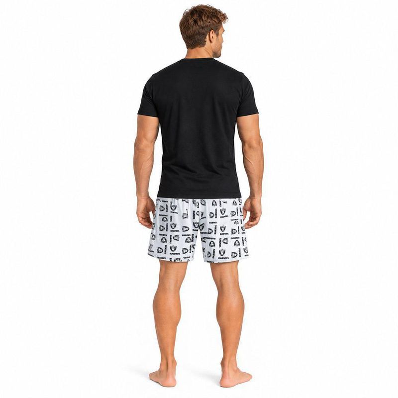 Conjunto Pijama NFL Las Vegas Raiders Playera y Short Negro Hombre