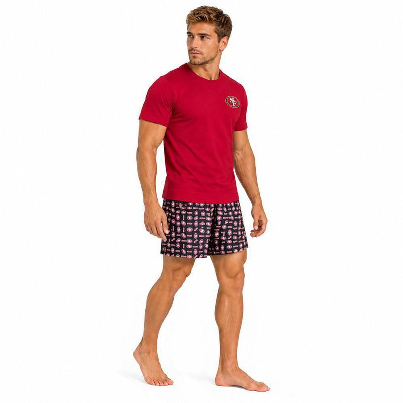 Conjunto Pijama NFL San Francisco 49ers Playera y Short Rojo Hombre