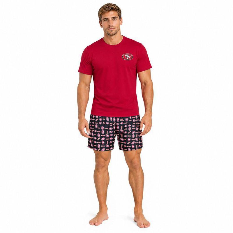 Conjunto Pijama NFL San Francisco 49ers Playera y Short Rojo Hombre