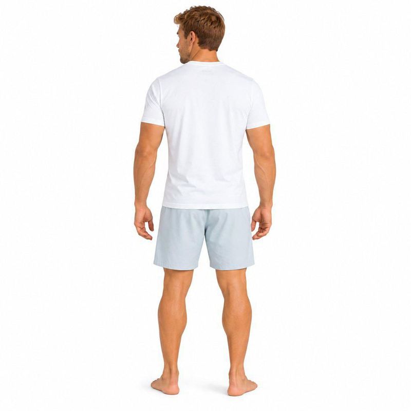 Conjunto Pijama NFL Pittsburgh Steelers Playera y Short Blanco Hombre