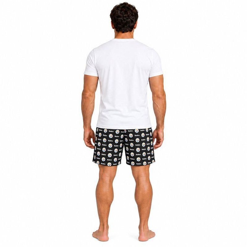 Conjunto Pijama NFL Pittsburgh Steelers Playera y Short Blanco Hombre