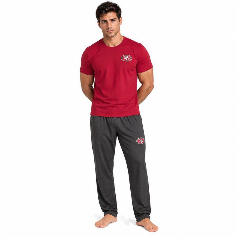 Conjunto Pijama NFL San Francisco 49ers Playera y Pantalón Rojo Hombre