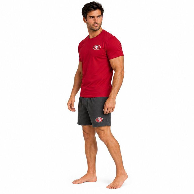 Conjunto Pijama NFL San Francisco 49ers Playera y Short Rojo Hombre
