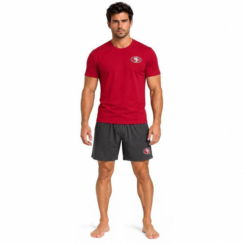 Conjunto Pijama NFL San Francisco 49ers Playera y Short Rojo Hombre