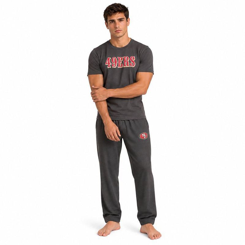 Conjunto Pijama NFL San Francisco 49ers Playera y Pantalón Gris Hombre