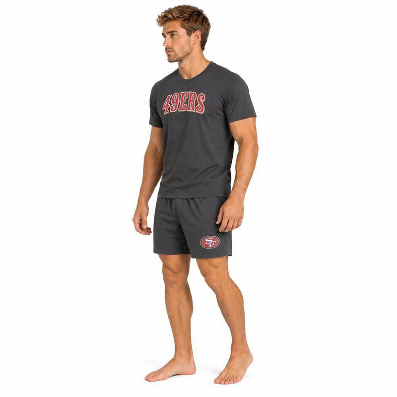 Conjunto Pijama NFL San Francisco 49ers Playera y Short Gris Hombre