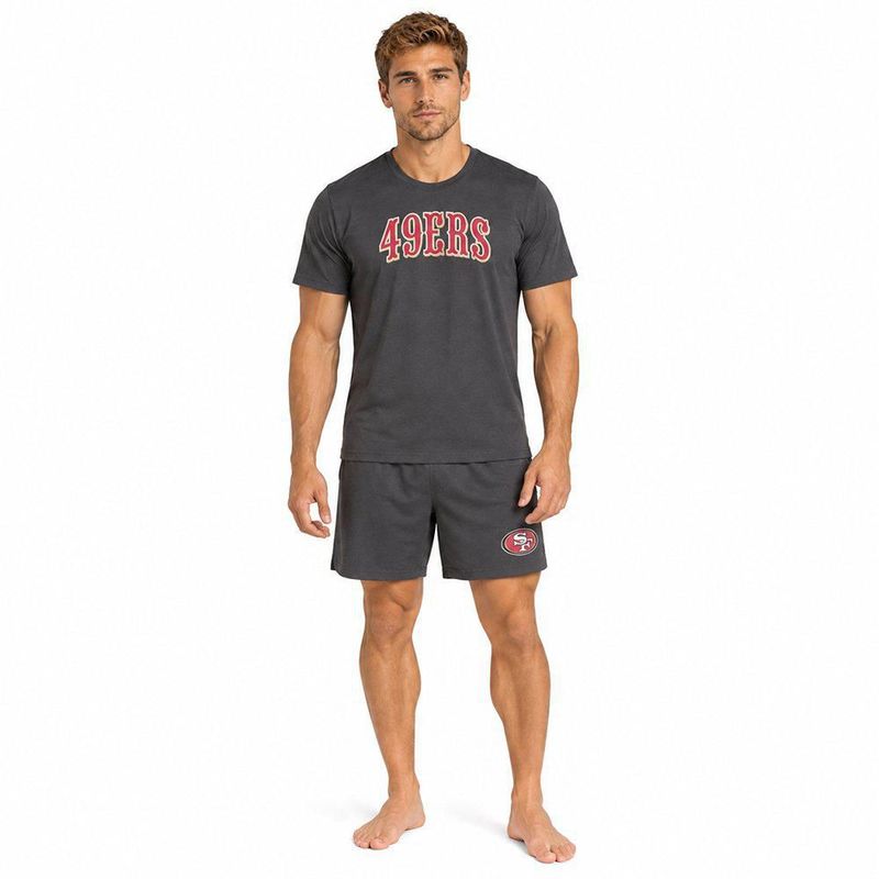 Conjunto Pijama NFL San Francisco 49ers Playera y Short Gris Hombre