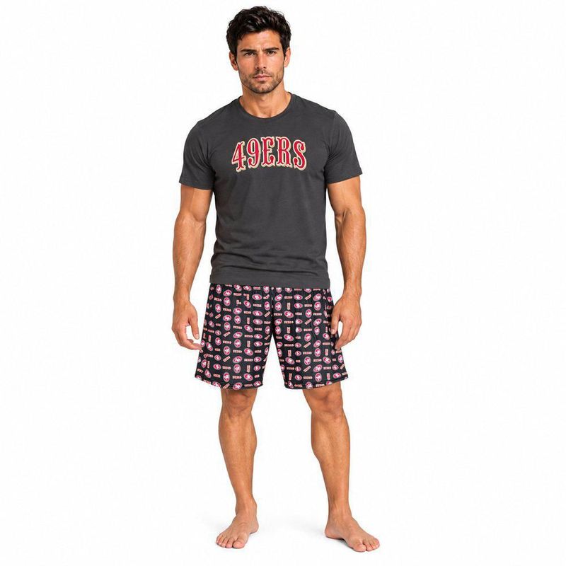 Conjunto Pijama NFL San Francisco 49ers Playera y Short Gris Hombre