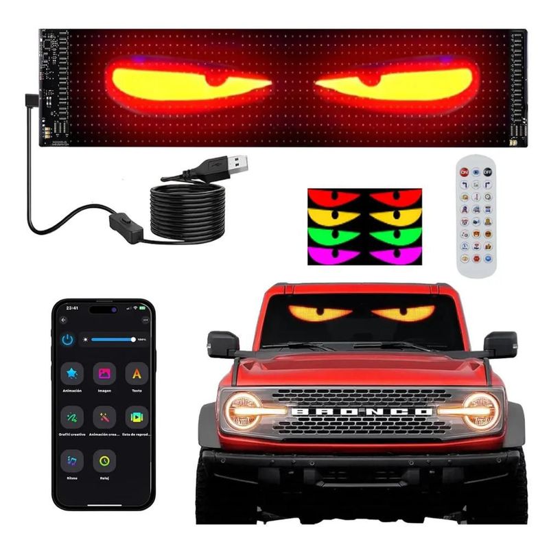Pantalla LED Flexible IQ Tech para Auto con App y Control Remoto