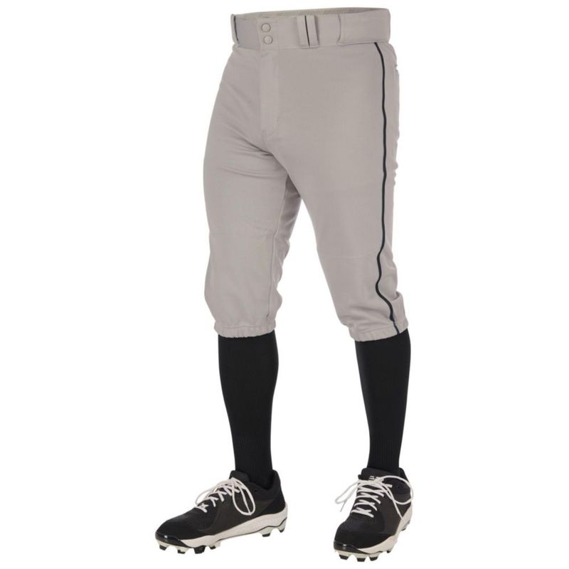 Pantalones tipo Knicker de Béisbol CHAMPRO Juvenil Mediano Gris/Negro