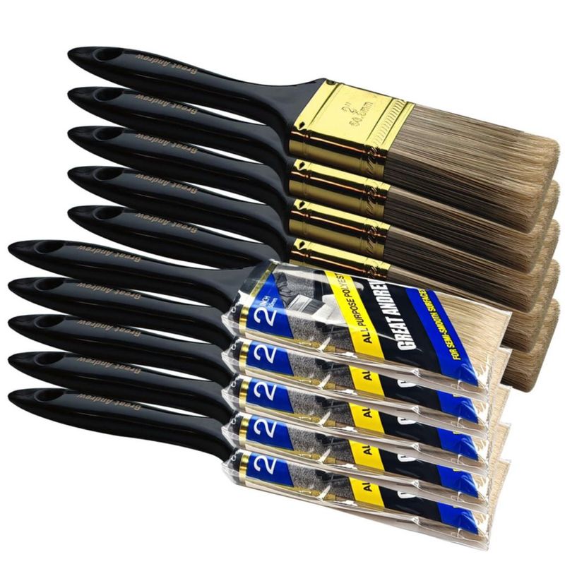 Great Andrew Set de 10 pinceles de pintura de 2 pulgadas (5 cm)
