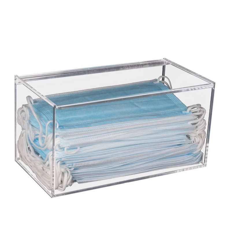 Dispensador de Mascarillas Heyrelda 21 cm Acrílico Transparente con Bisagra
