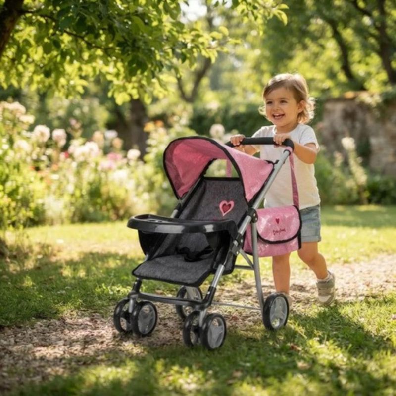 Carriola De Muñecas Baby Kaori Sf10 Charola De Plástico Gris Oscuro
