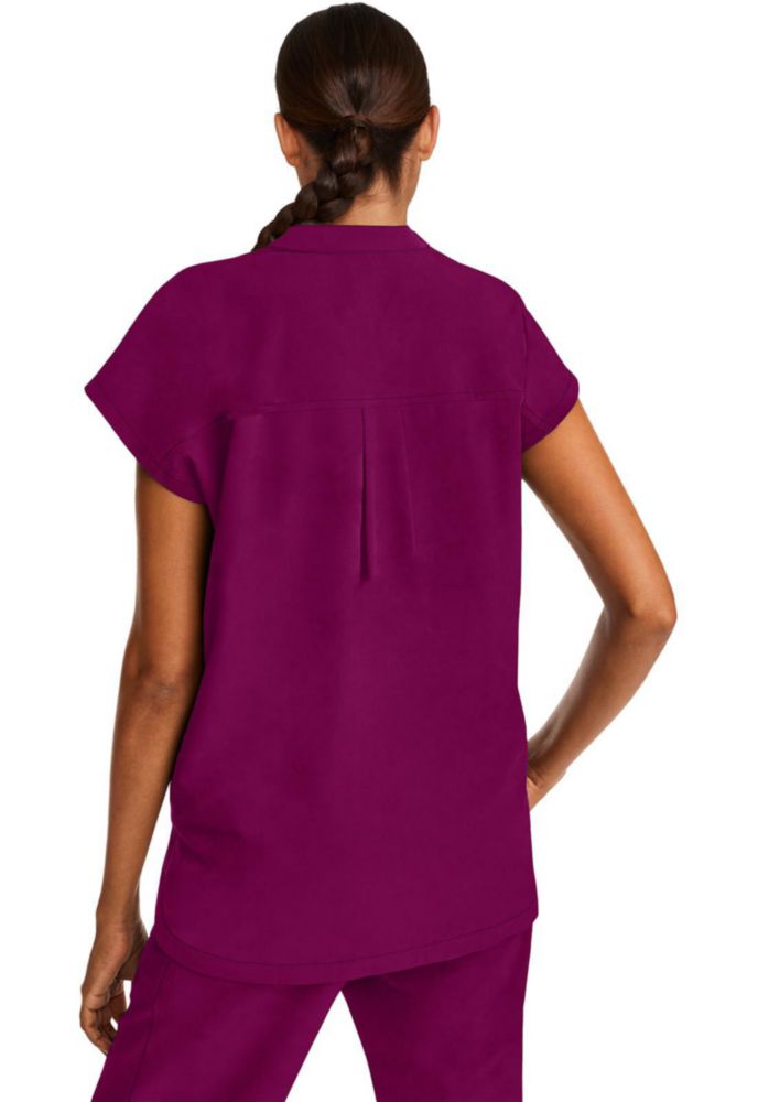 Bata de Enfermería Healing Hands Morado con Mangas Dolman y 2 Bolsillos