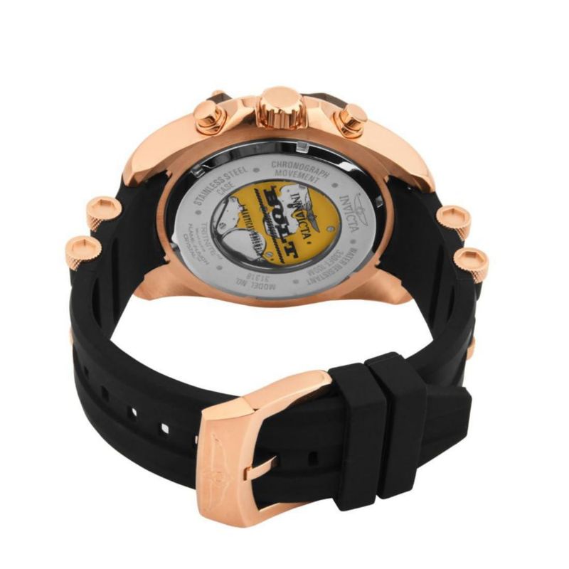 Reloj para hombre Invicta Bolt de 50 mm en oro rosa con correa de silicona y cuarzo