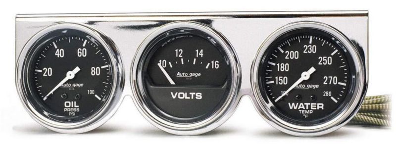 Medidor Electromecánico Auto Meter 2399 Cromo 67 cm