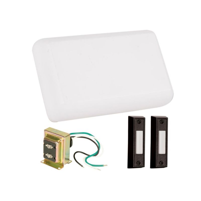 Kit de Timbre Craftmade Blanco con Botones Iluminados