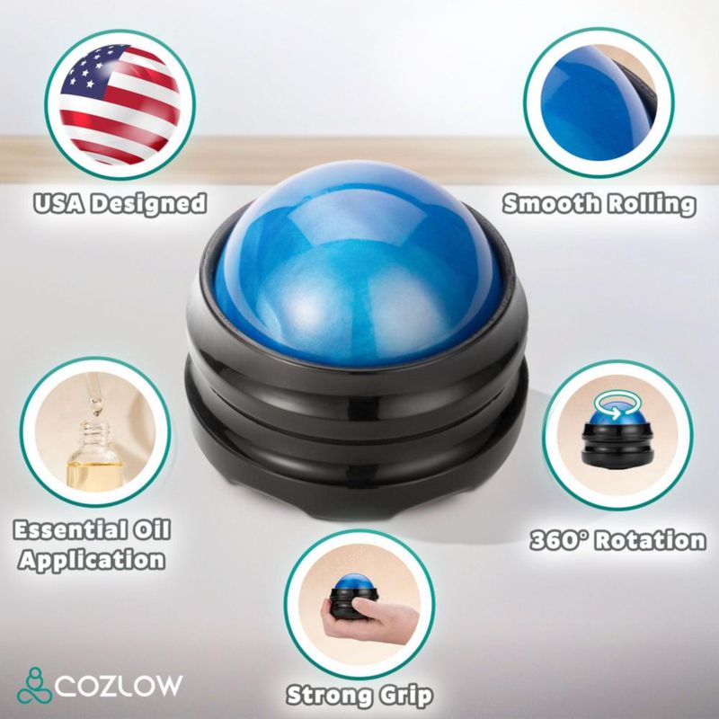Bola de Masaje COZLOW - Rodillo Muscular para Puntos Gatillo