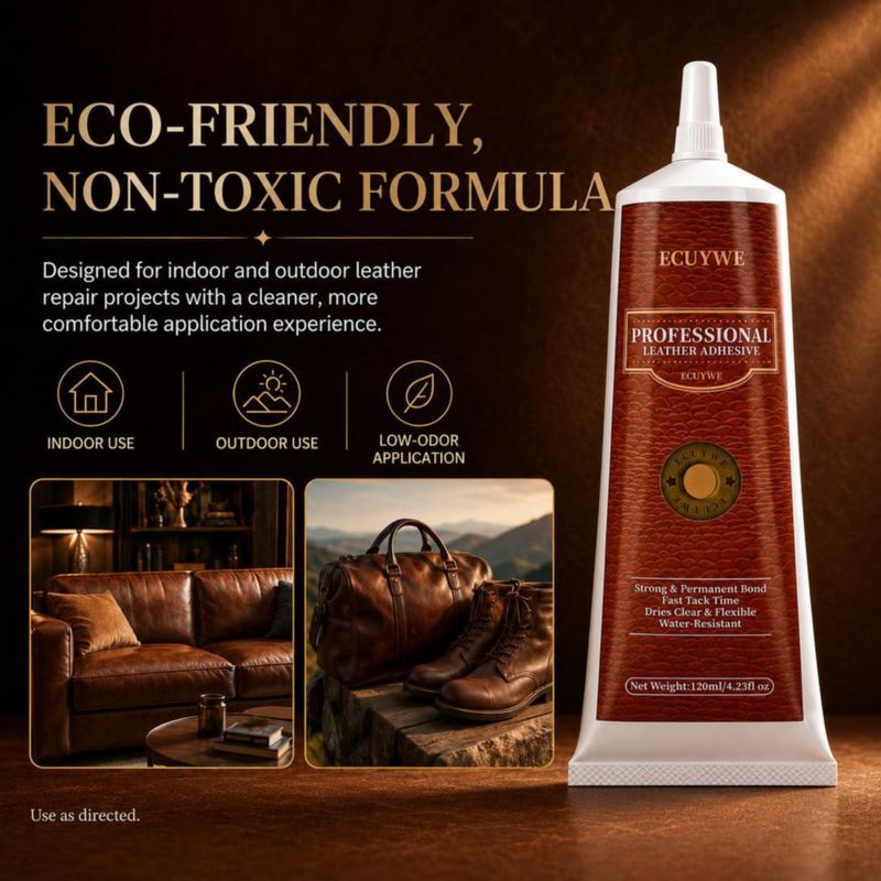 Pegamento para Cuero Wqapey 120 ml Transparente – Adhesivo para Zapatos Bolsos Chaquetas y Muebles