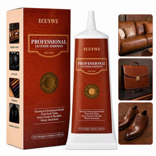 Pegamento para Cuero Wqapey 120 ml Transparente – Adhesivo para Zapatos Bolsos Chaquetas y Muebles