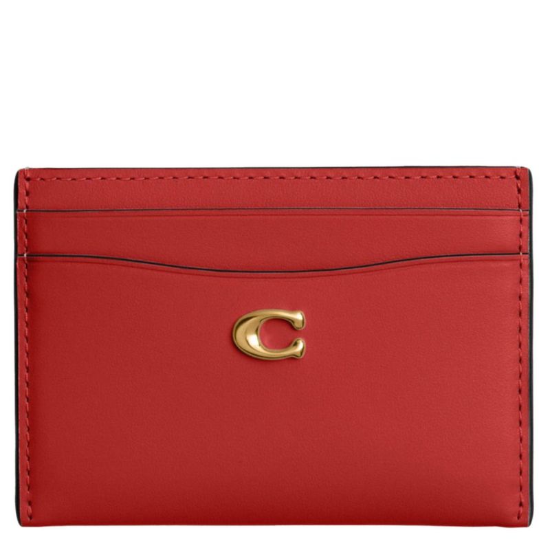Porta tarjetas Coach de cuero de becerro 10 cm x 8 cm
