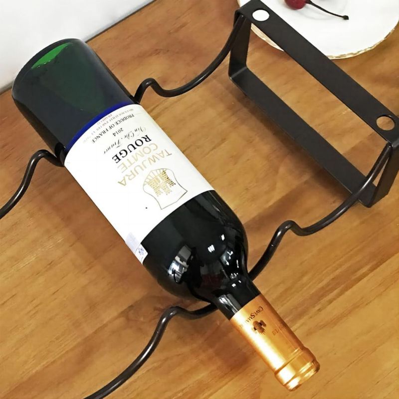 Portabotellas REDANT de 8 botellas metal con acabado bronce apilable