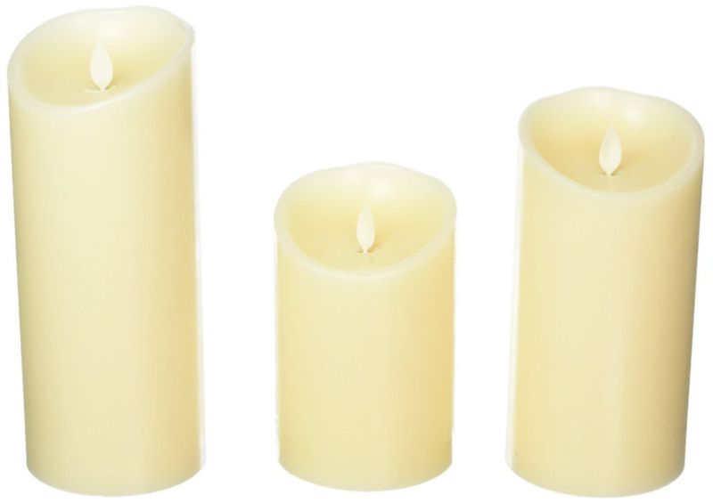 Velas Luminara de cera perfumada color marfil 8 cm 15 cm y 20 cm