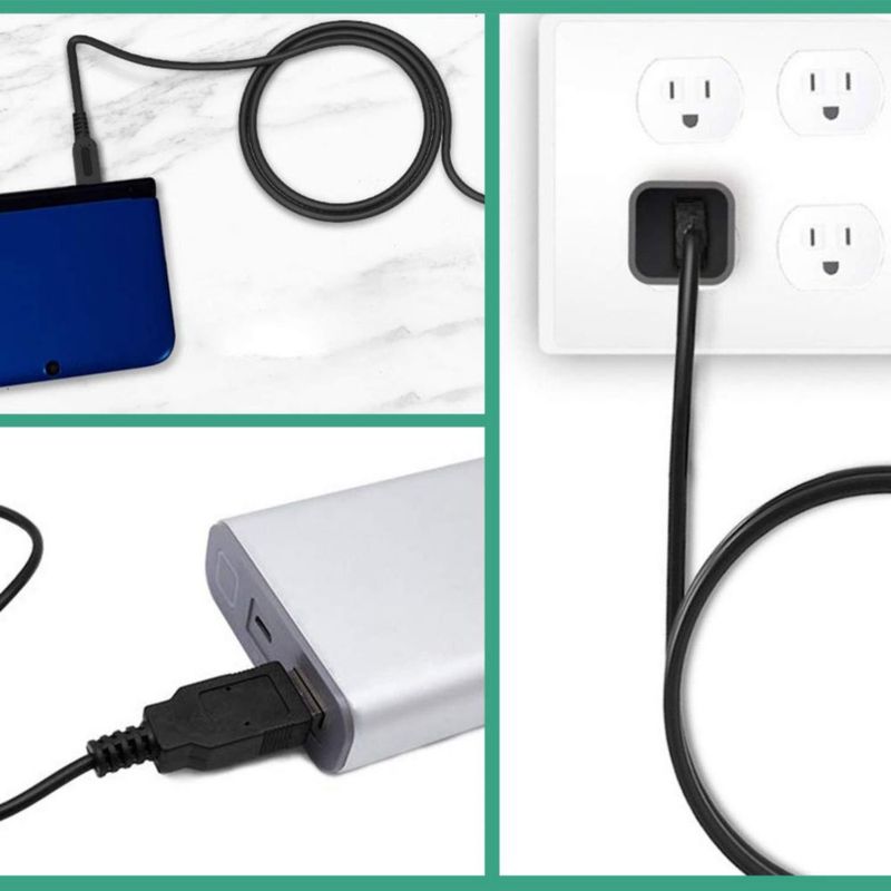 Cable USB Xahpower de 12 m para Nintendo 3DS/2DS/DSi - Negro