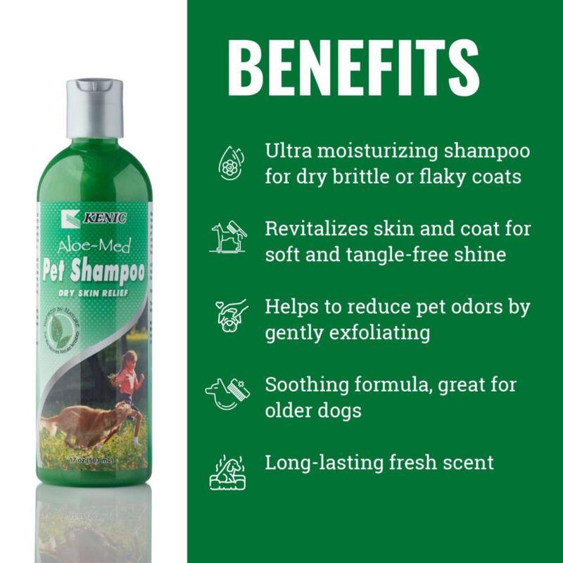 Champú para mascotas Kenic 503 ml Aloe‑Med Rico en Hidratación